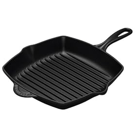 Le Creuset Cast Iron Square Grillit, Satin Black, 26 cm