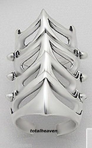 925 Solid Sterling Silver 42mm (1.5") Game of Thrones Ring Flexible Size 7-13 Mens 20.40 Gram