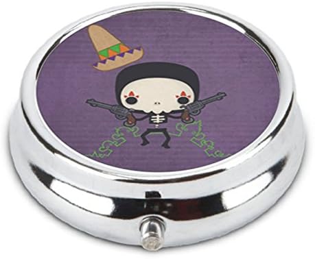 Kawaii Mariachi Skeleton Image Rectangle Custom Diy Pill Box Pill Case Stainless Steel Medicine Organizer Harper Lee Book Cover Art
