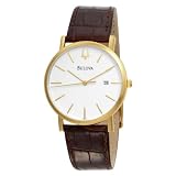 Bulova Mens 97B100 Strap White Dial Watch