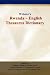 Book Websters Rwanda - English Thesaurus Dictionary