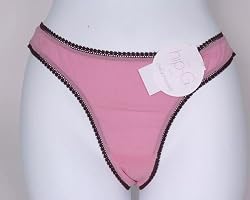 OnGossamer Essentiels Hip-G Thong .:3522 .:Free Returns from GigisCloset.com (L/XL, Pnk/Choc)