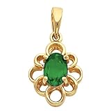 14K Yellow Gold Tsavorite Pendant