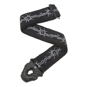 Planet Waves 2-inch locking Guitar Strap - Barbed Wire