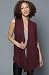 Alternative Apparel The Rhoda Sleeveless Cardigan in Bordeaux,Sweaters for Women