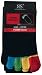 Zehensocken 3er Pack Schwarz & Bunte Zehen 36/41