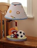 read full review Bedtime Originals Super Sports Lamp with Shade - Blue, with energy efficient light bulb.