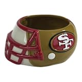 Pack of 2 NFL San Francisco 49'ers Multi-Functional Mini Ceramic Helmet Bowls 5"