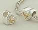 925 Sterling Silver with 14k Gold European Style Vermeil