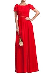 Short Sleeves Chiffon Evening Dress/Bridesmaid Dress/Party Dress 