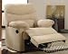 ACME Beige Microfiber Recliner