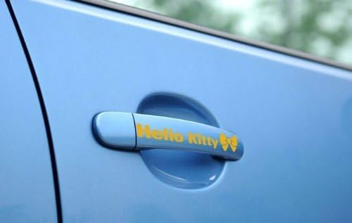 Lovely Hello Kitty Yellow Color Car Windshield Wiper Tattoo Sticker BN-001