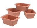 Reco International Romertopf Mini Bread Bakers, Set of 4, Terra Cotta