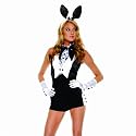 Forplay Bombshell Bunny Costume, Fuchsia, XS/S