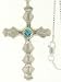 By Navajo Artist: Annie Lincoln: Beautiful! Sterling-silver Navajo Turquoise Cross Pendant-necklaces