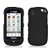 Verizon Pantech Hotshot Accessory - Black Rubberized Designer Protective Hard Case Cover + SportDroid Transparent/Clear Decal