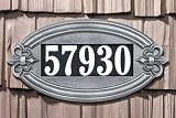 Fleur de Lis Oval Illuminator Address Plaque - Standard Plaque, Verdigris - VP - B000LUCT4E