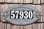 Fleur de Lis Oval Illuminator Address Plaque - Standard Plaque, Verdigris - VP