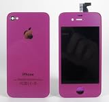 Purple iPhone 4 4G Front Glass Digitizer +LCD +Back Cover Assembly +Home Button +OEM Proximity Sensor Conversion Kit- AT&T ONLY