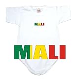 BABY BODYSUIT WHITE FLAG COLOR  MALI  3 - 6 Months