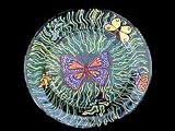 Butterfly Meadow Design - Hand Painted - Platter/Serving Plate - 13 inch diameter
