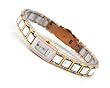 Oniss Ladie's Petite 2-Tone Stainless Steel & Ceramic Bracelet Watch Model ON-391-LG7(White Face and Band)