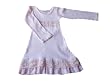 Toni Tierney Peach Long Sleeve Lace & Ribbon Dress