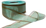 May Arts 1-1/2-Inch Wide Ribbon, Seafoam Iridescent Center Band May Arts 1-1/2-Inch Wide Ribbon, Seafoam Iridescent Center Band