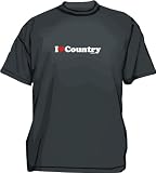 I Heart (Love) Country Men's Tee Shirt Large-Olive