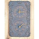 Acanthus Clock Thermometer Combo Verdigris Color by Whitehall Products
