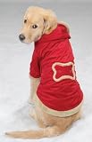 X-SMALL - RED - Velour Hooded Dog Jackets