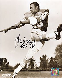 Lem Barney HOF '92 Autographed / Signed Black & White Detroit Lions Football 8x10 Photo