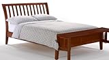 IMAGE OF Nutmeg Twin Platform Bed w/ Cherry Finish plus Footboard Bench