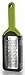 Simposh Coarse Grater - Green/Gray Handheld to grate/zest citrus fruit vegetable spice ginger garlic cheese chocolate. Sharp Stainless Steel Blade, Soft Ergonomic Handle, Safety Cover Food Container