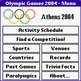 Athens 2004 Guide & Schedule - Treo downloadable Software