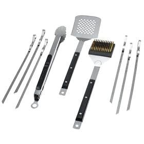 Steven Raichlen Best-of-Barbecue Tool Set with Recipe Cards by Charcoal Grills
