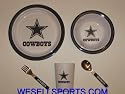DALLAS COWBOYS Team Logo 5 Piece Baby / Child Dinner Set ( Sipping cup, Plate, Bowl, Fork, and Spoon )