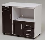 JKプラン スタンダードキッチンシリーズ キッチンカウンター ホワイト&ブラウン幅90cm kc-264