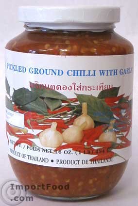 Thai Pickled ground chile with garlic - 16 oz x 2 jars by ImportFood.com