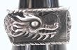 Detailed Dragon Engraving Wraparound Pewter Ring