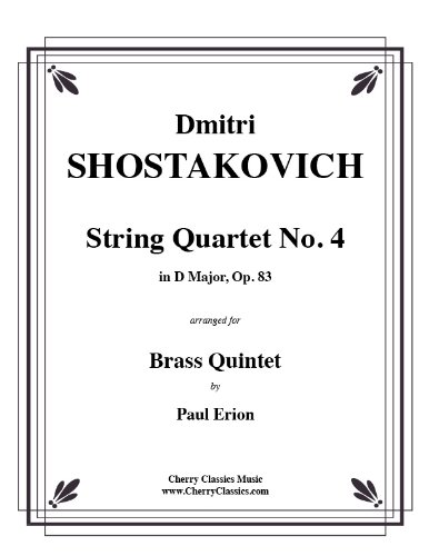 String Quartet No. 4 in D Major, Op. 83 for Brass Quintet