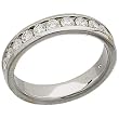 Platinum 0.75Ct Diamond Channel Contour Anniversary Band