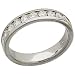 Platinum 0.75Ct Diamond Channel Contour Anniversary Band