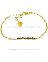 14k Yellow Gold Prong Set Garnet Bracelet