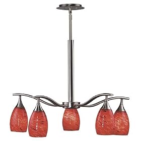Medici 5 Light Lava Blown Shades Chandelier