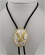 Sterling Silver/gold Plated Flying Eagle Bolo Tie