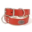 Bright Red Leather Dog Collar - Nautical Series (CLOSE OUT)