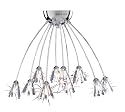 Julienne 10 Light Halogen Flush Light Chrome And Crystal. 10X 10 Watt Lamps