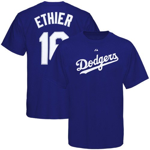 MLB Andre Ethier Los Angeles Dodgers Adult Short Sleeve Basic Tee (Deep Royal, Medium)
