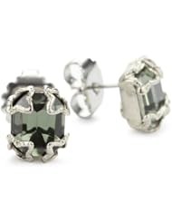 Sorrelli "Chantilly Lace" Antique-Inspired Button Silver-Tone Earrings